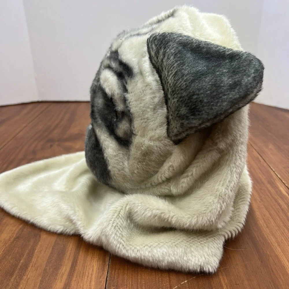 Pug Dog Halloween Costume Mask Adult One Size Plush Head Cosplay